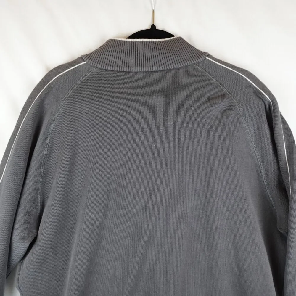 Hathaway Pullover Ribbed Knit Sweater Men's XXL Gray 1/4 Button Up Fall Golf - Picture 10 of 13